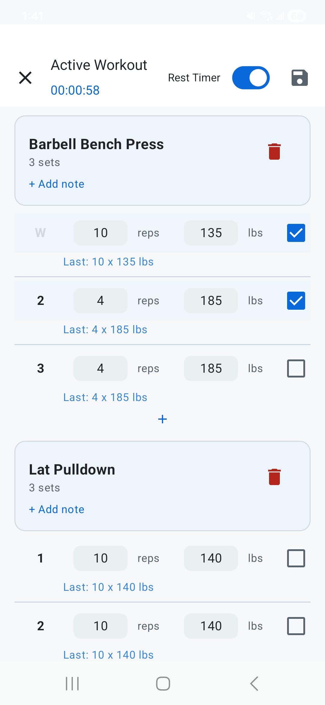 Kilo App Active Session
