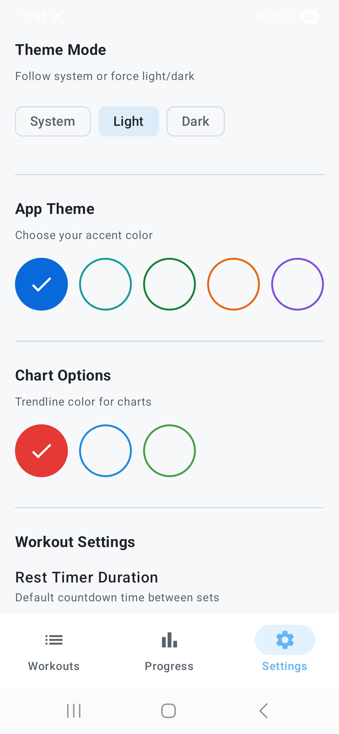 Kilo theme selection
